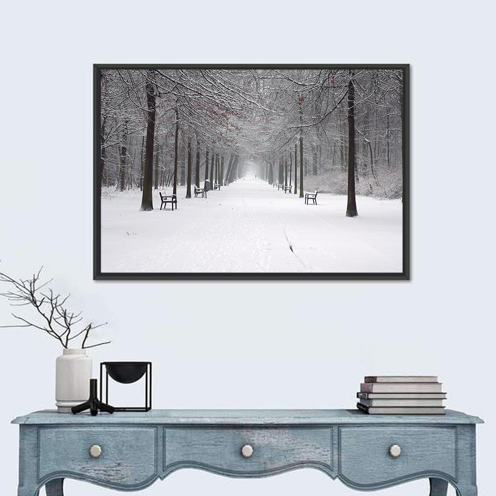 Park Lane in Snow Wall Art
