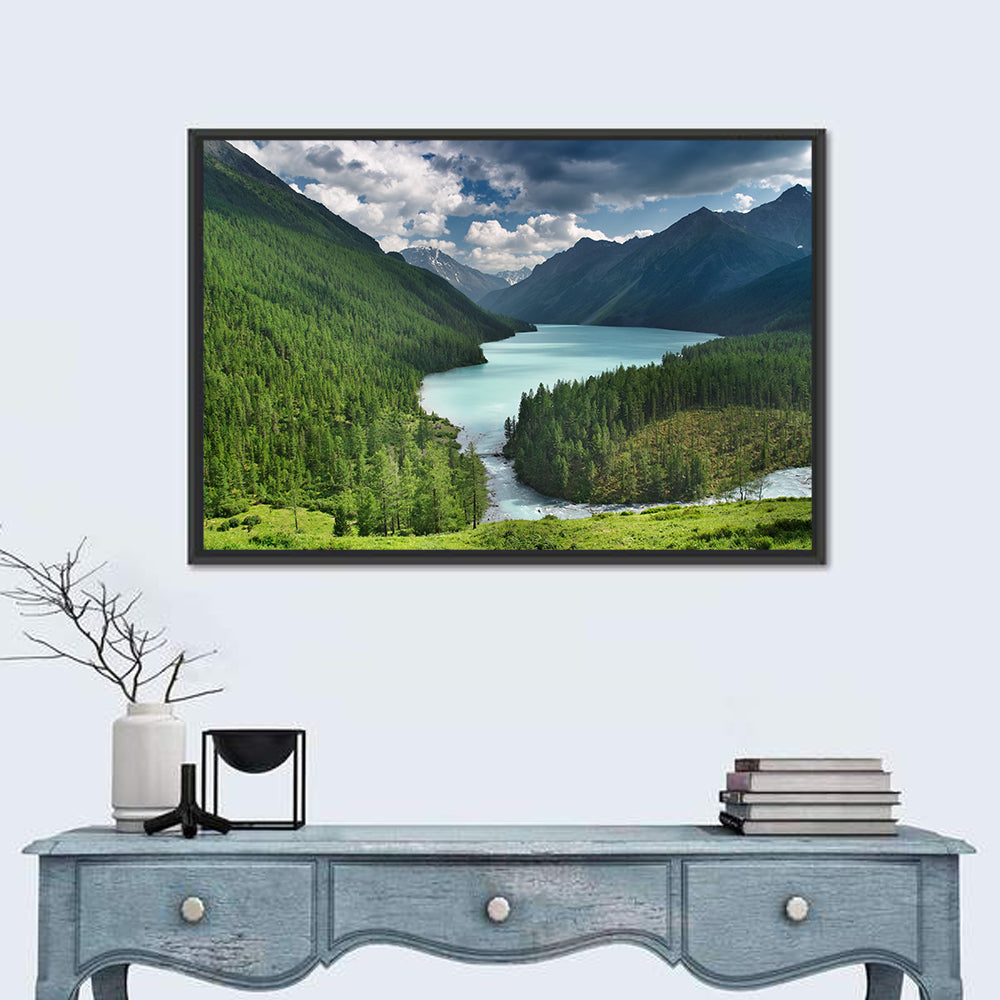 Siberia Woods Mountain Lake Wall Art