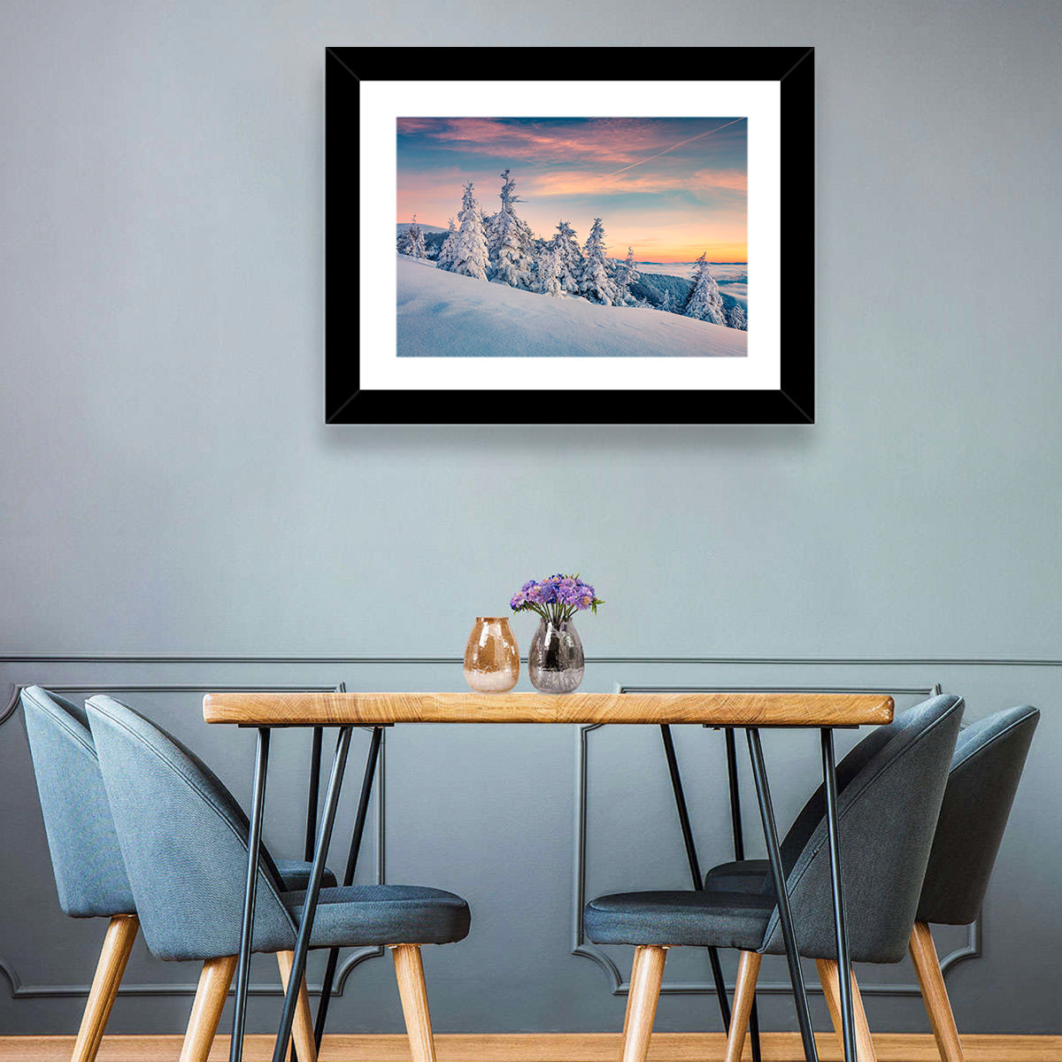Snowy Carpathian Sunset Wall Art
