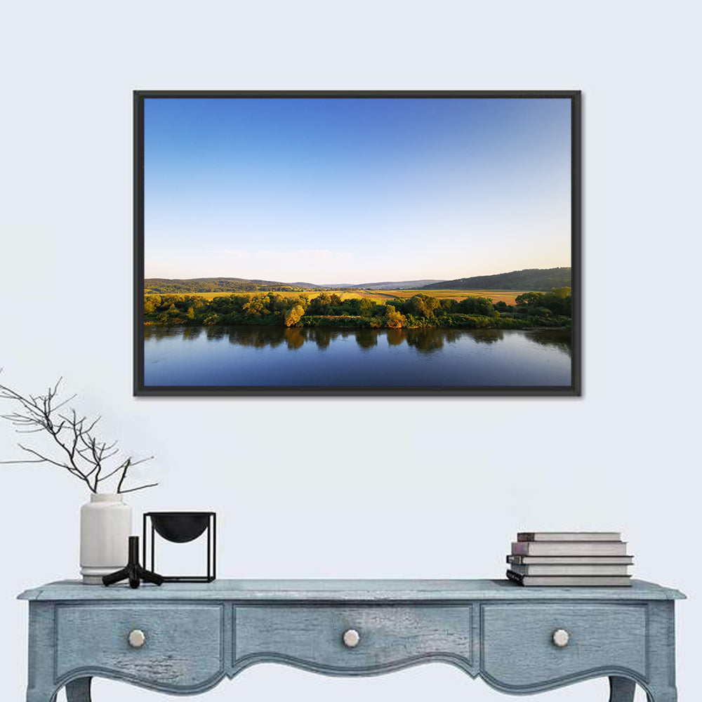 Peaceful River Sunset Wall Art