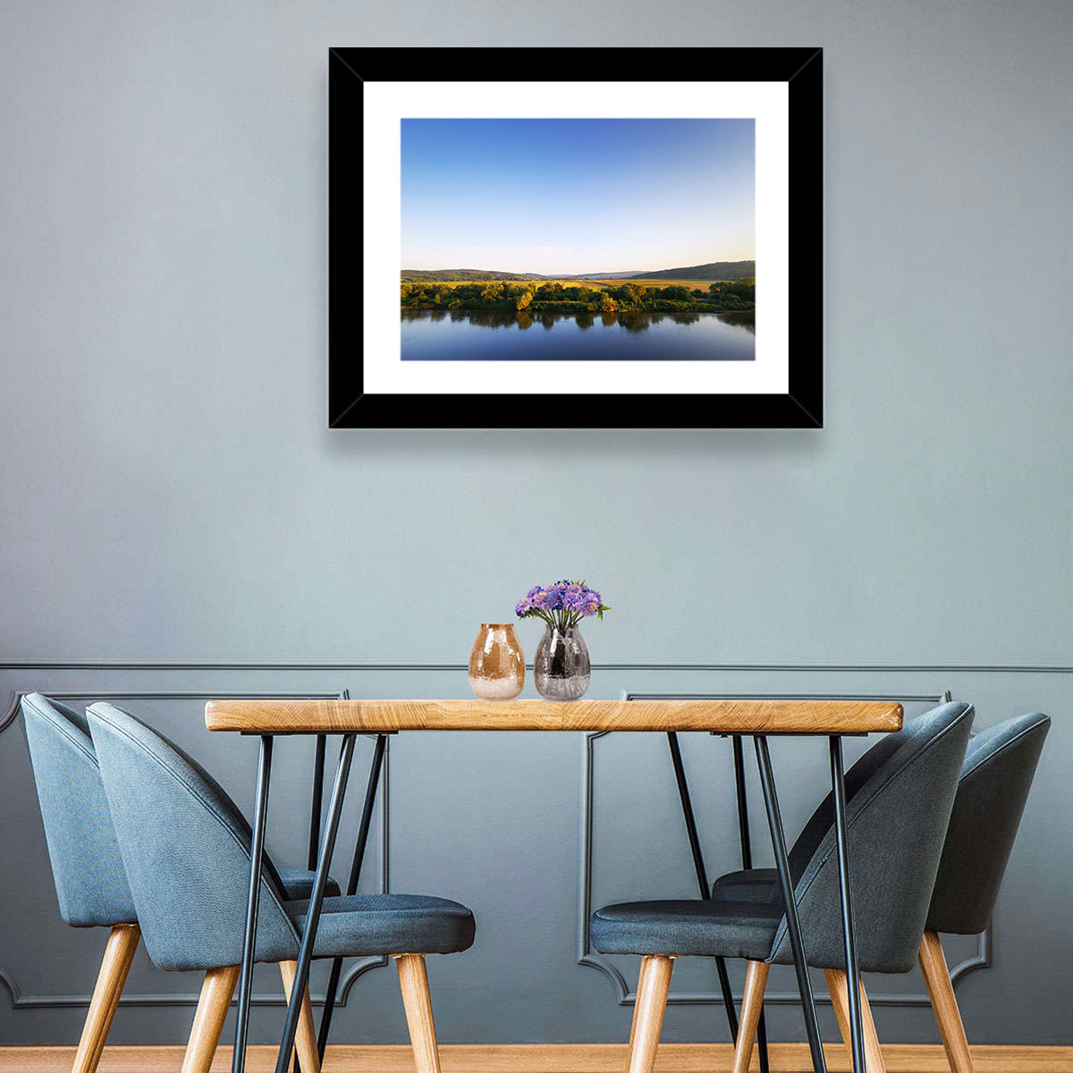 Peaceful River Sunset Wall Art