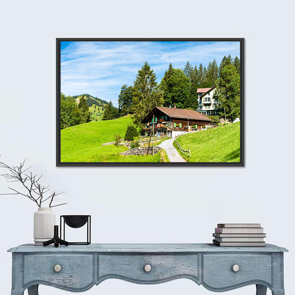 Wengen Mountain Village Wall Art
