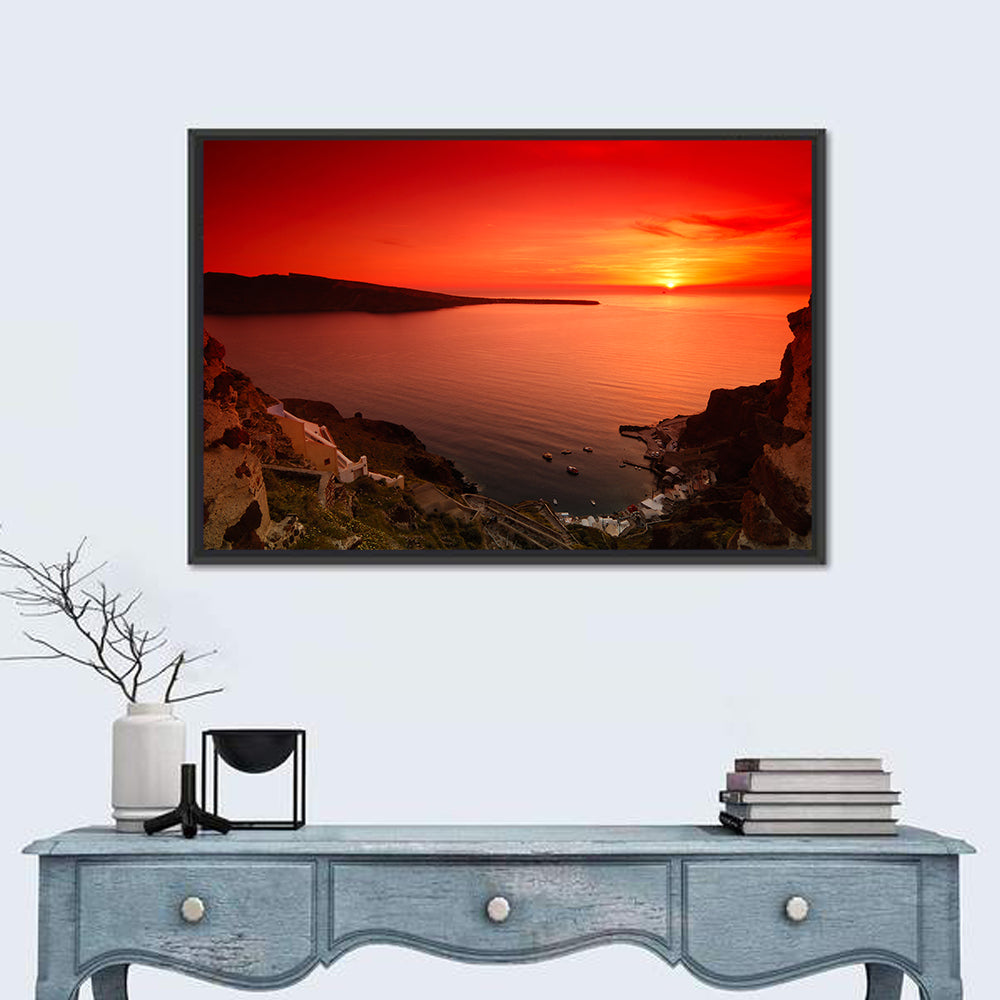 Santorini Sunset Wall Art