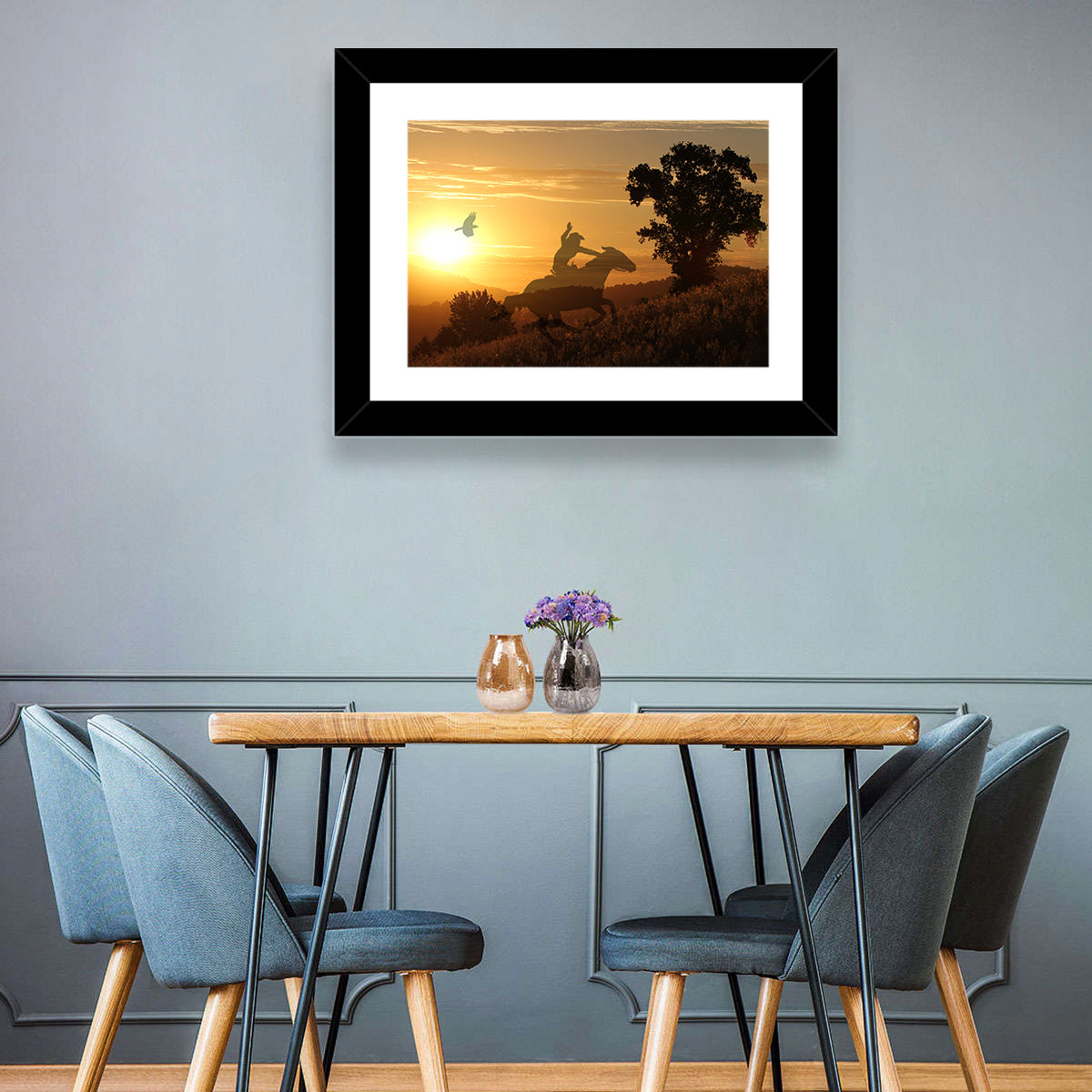 Hilly Horse Rider Wall Art