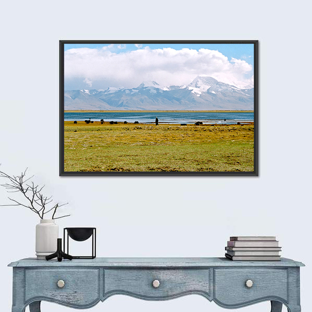 Kailash Mount from Manasarovar Lake Wall Art