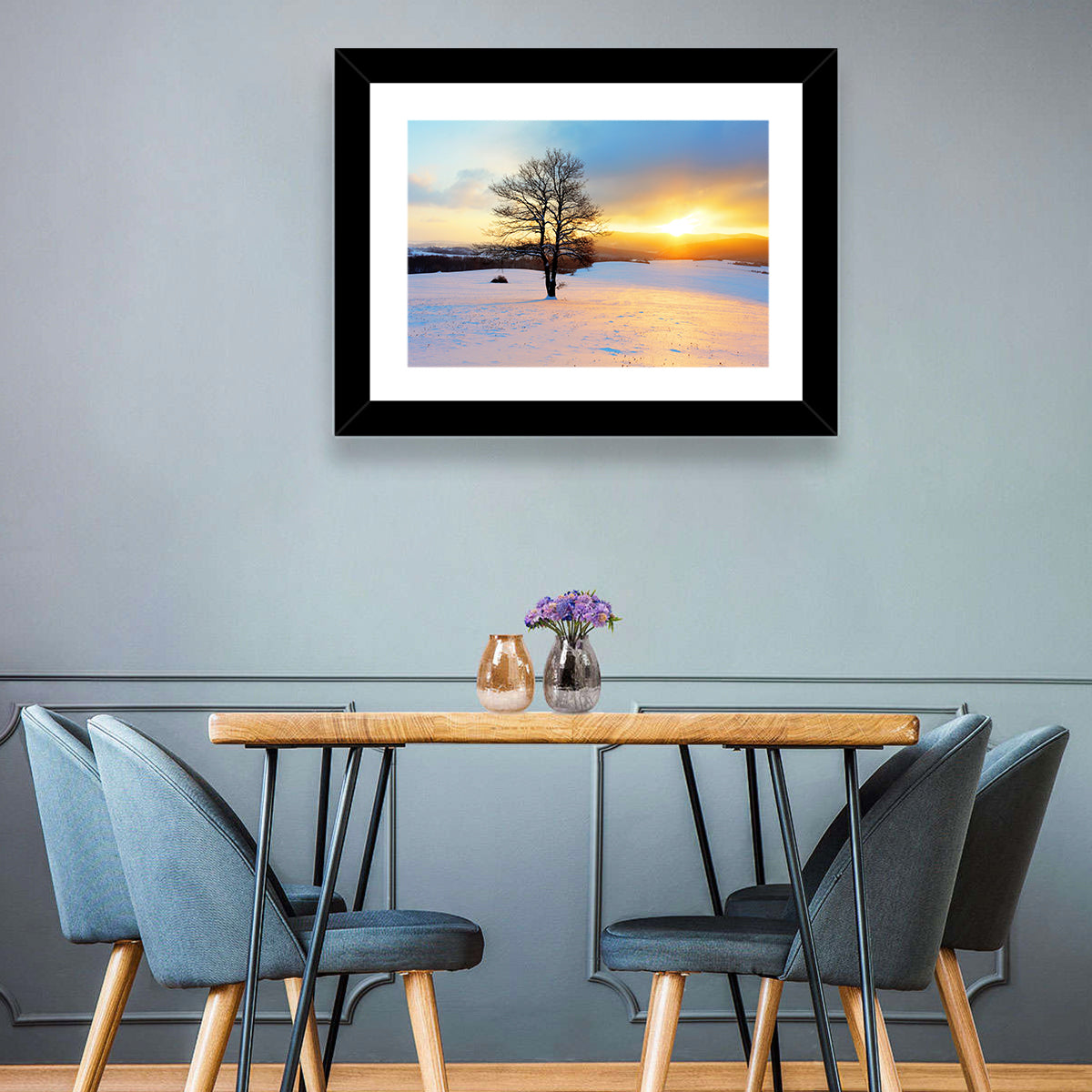 Snowy Winter Sunrise Wall Art