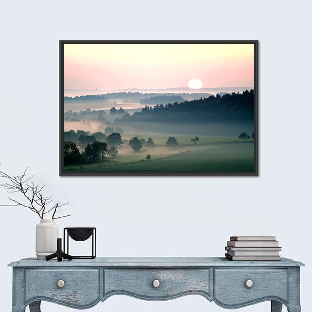Czechia Foggy Landscape Wall Art