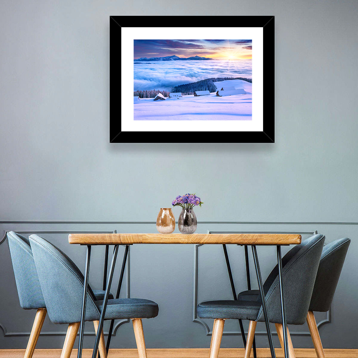 Snowy Landscape Above Clouds Wall Art