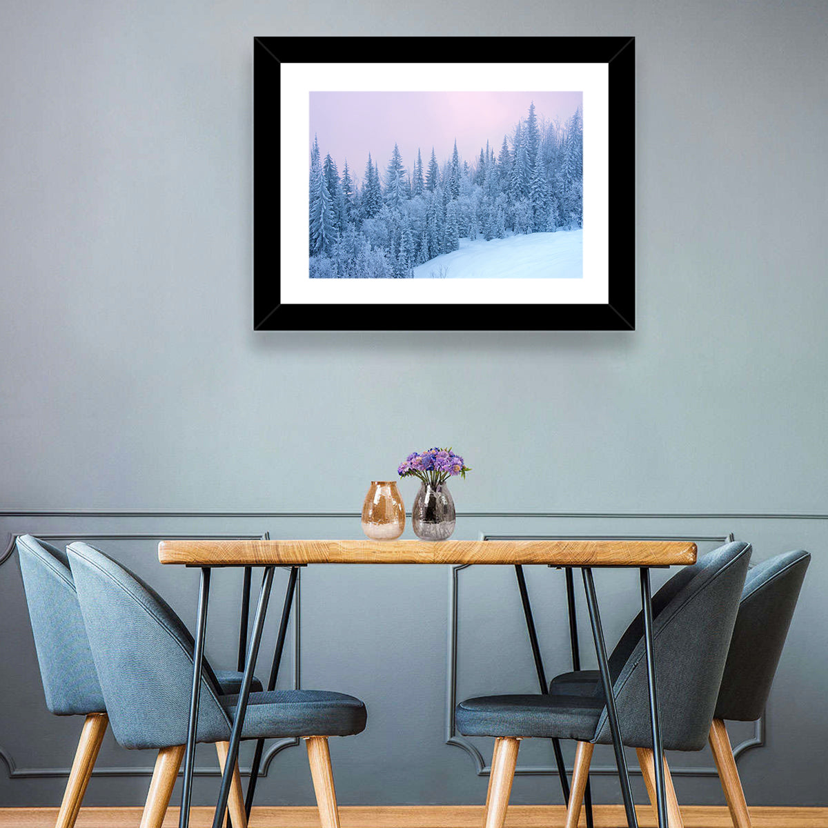 Snowy Winter Forest Wall Art