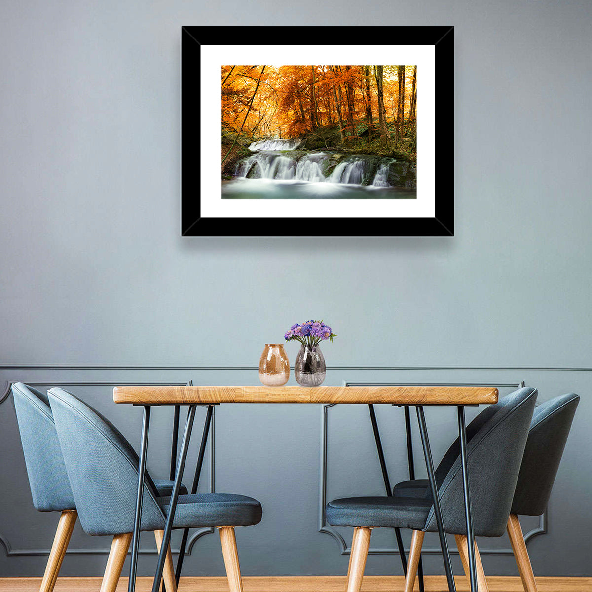 Autumn Forest Stream Wall Art