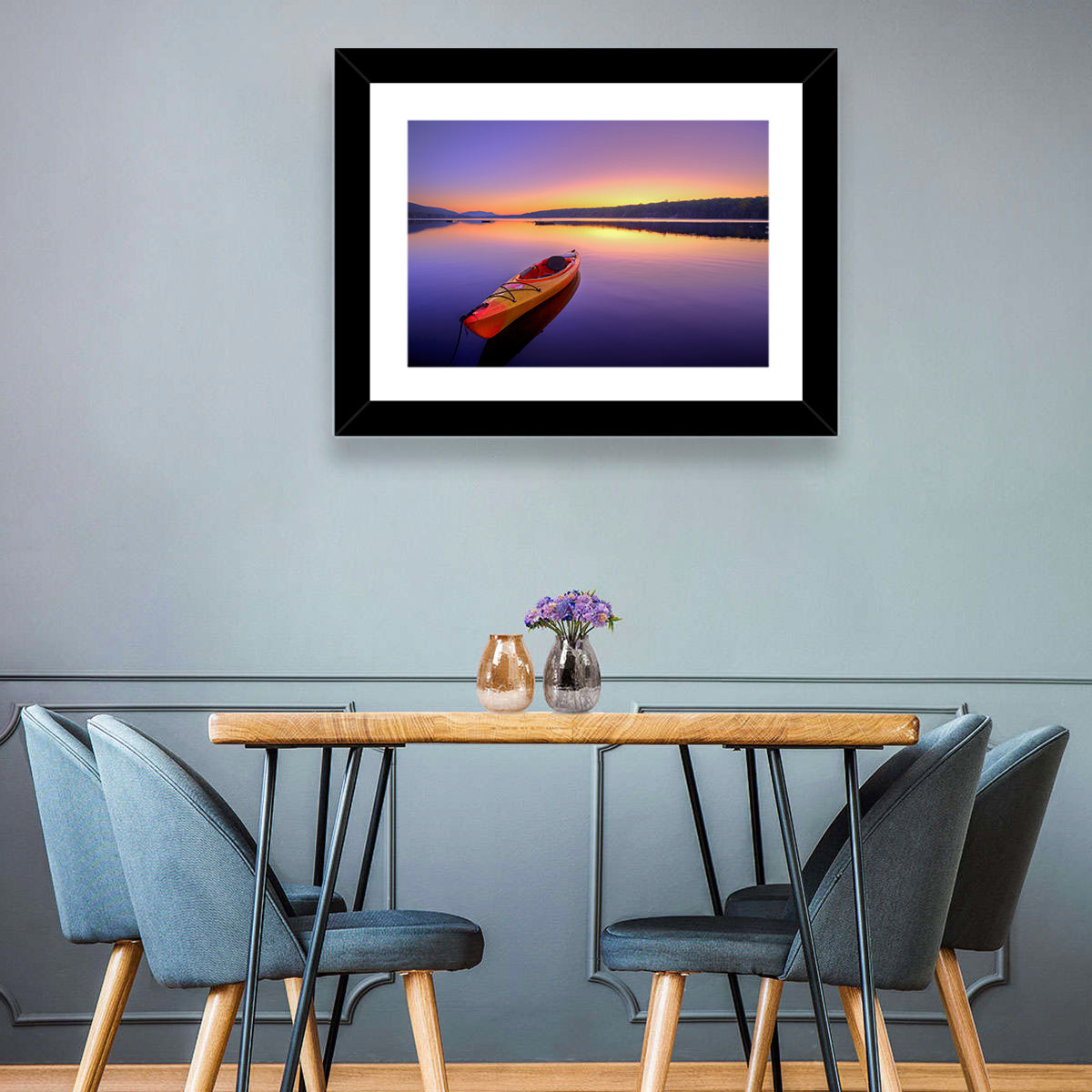 Boat in Lake Wall Art