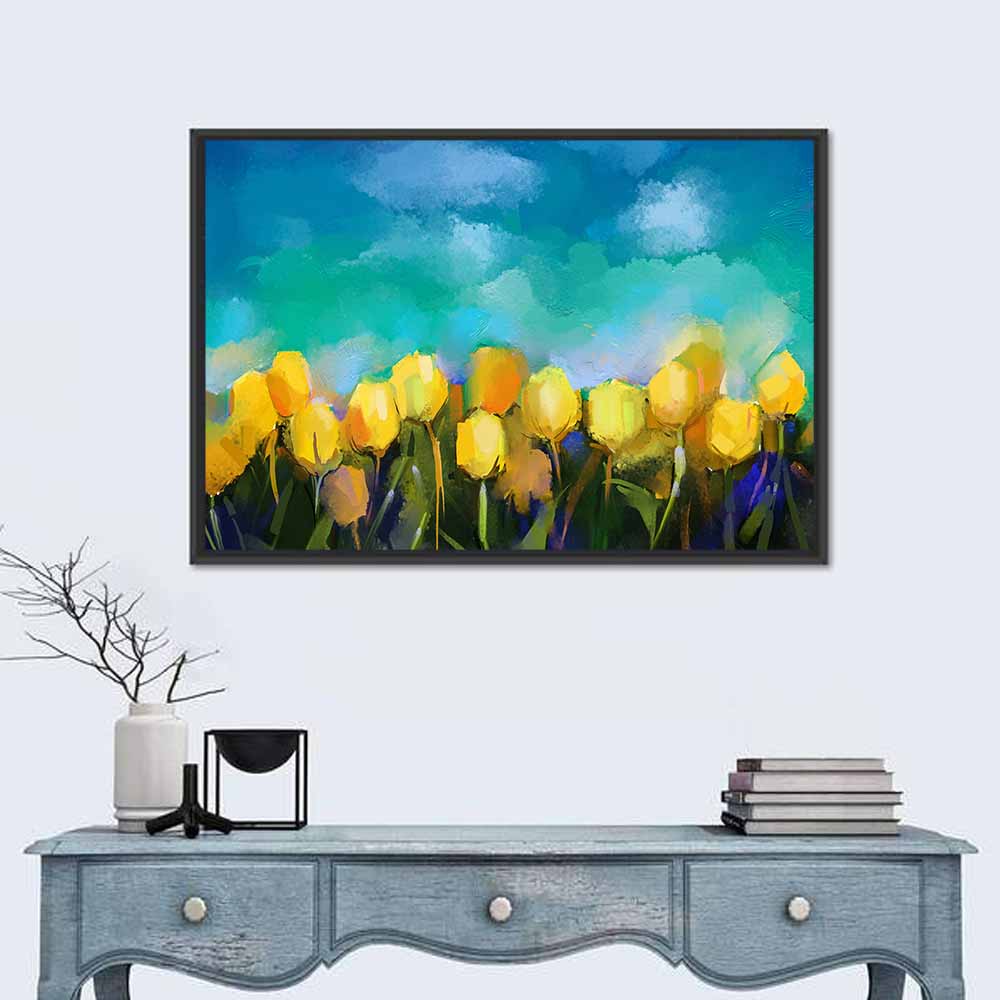 Tulips Flowers Abstract Wall Art