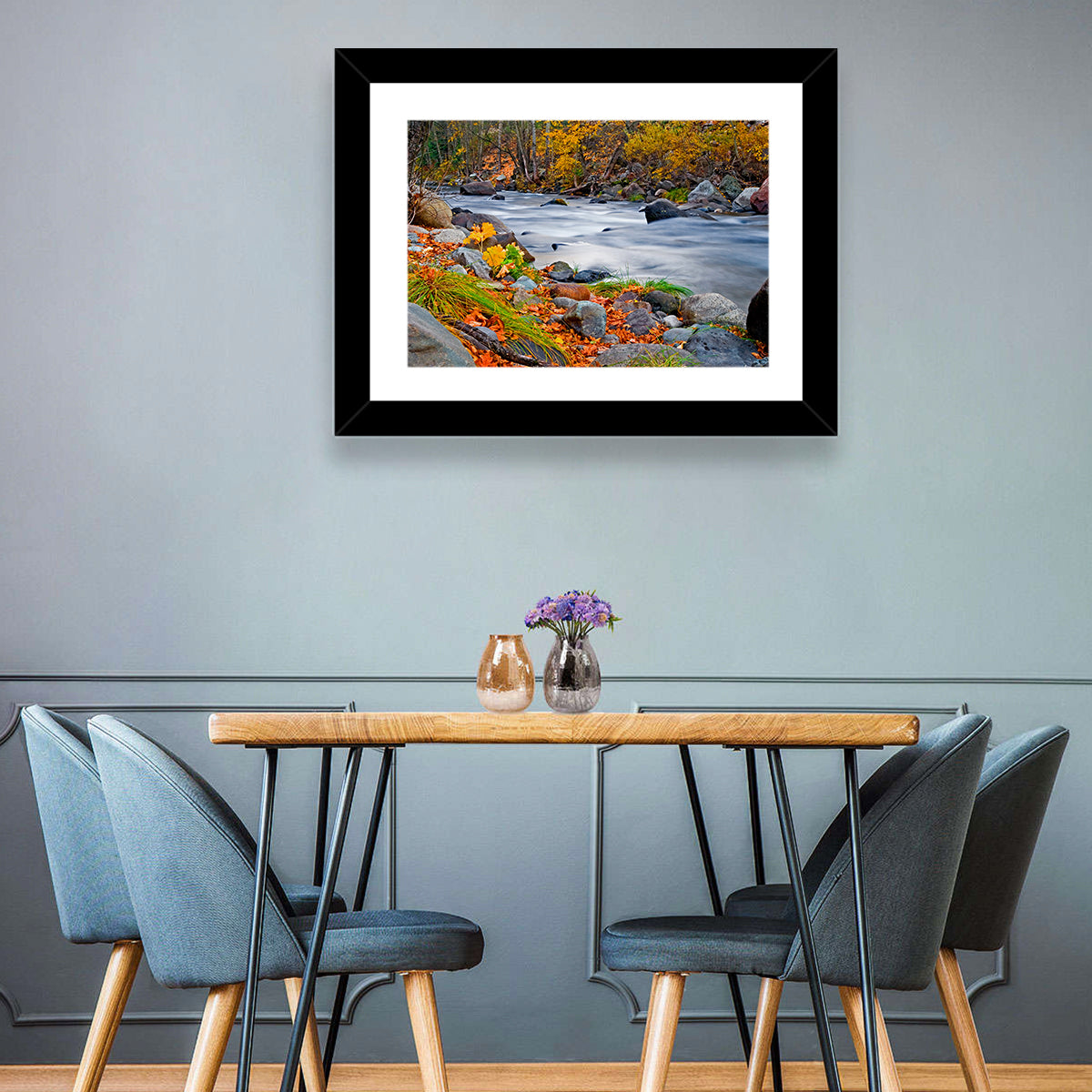 Autumn Forest Creek Wall Art
