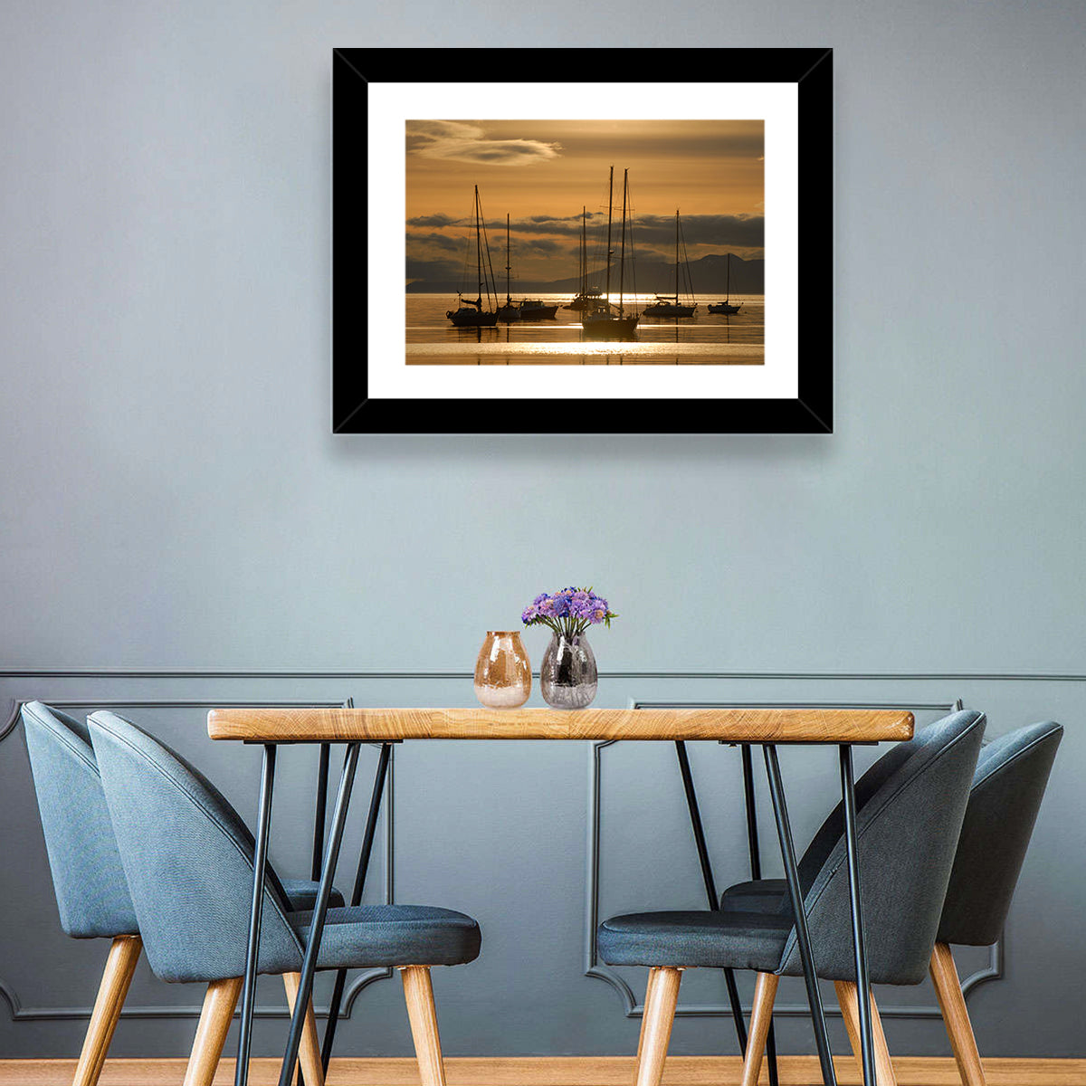 Boats at Sunrise Wall Art