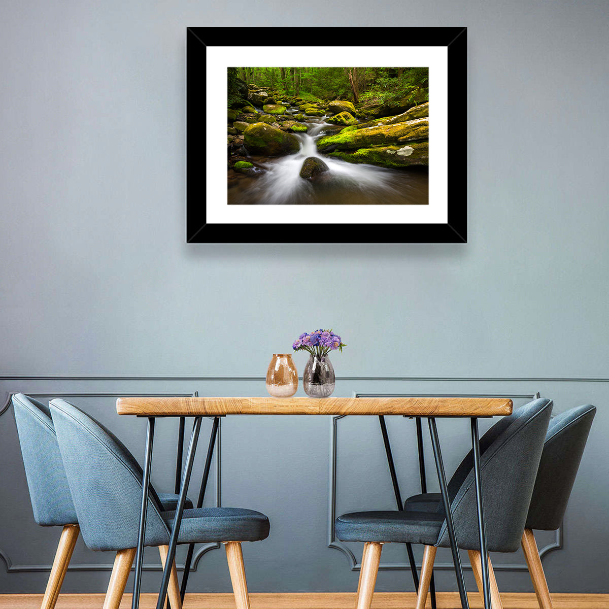 Green Forest Stream Wall Art