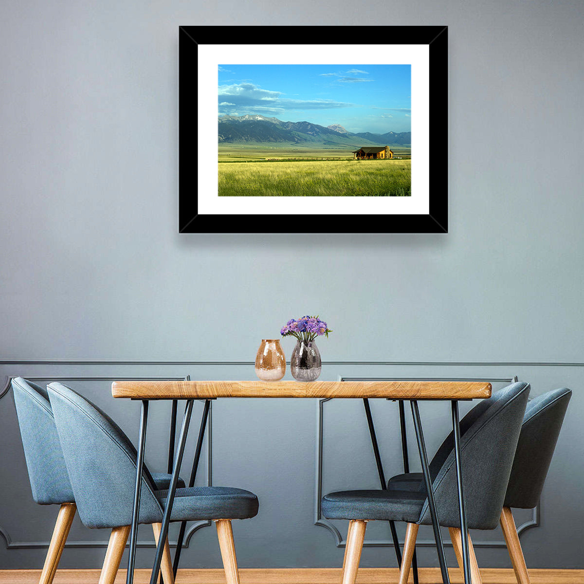 Montana Mountains Ranch Wall Art