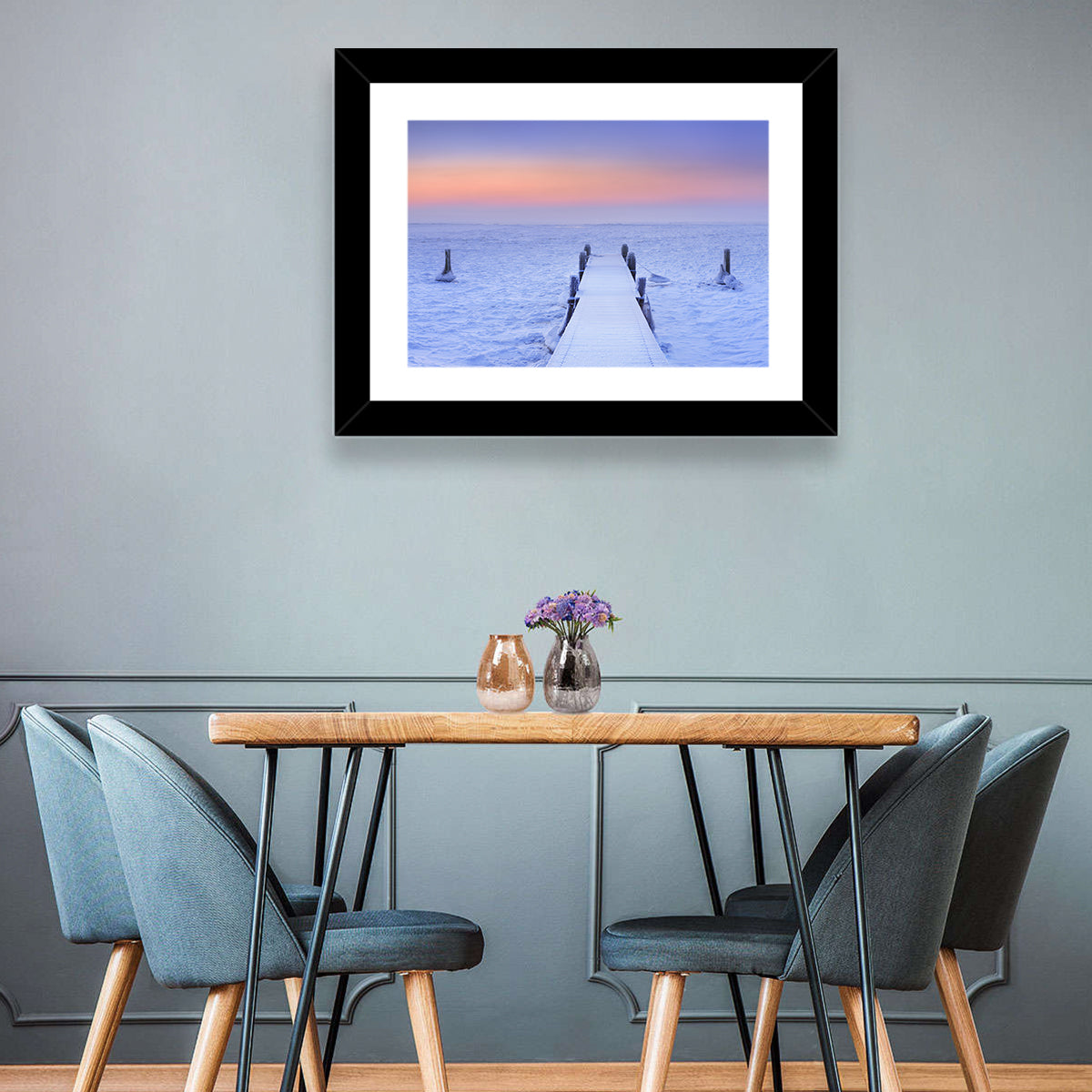 Frozen Lake Jetty Wall Art