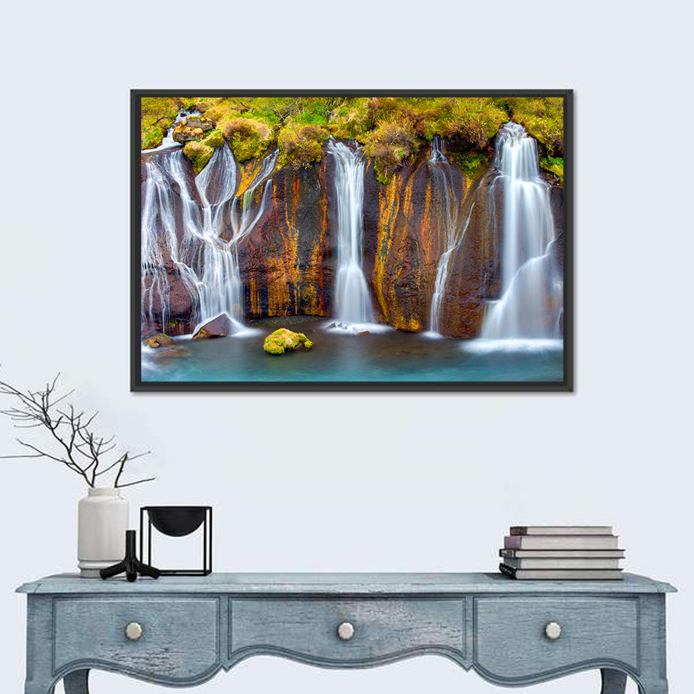Hraunfossar Falls Wall Art
