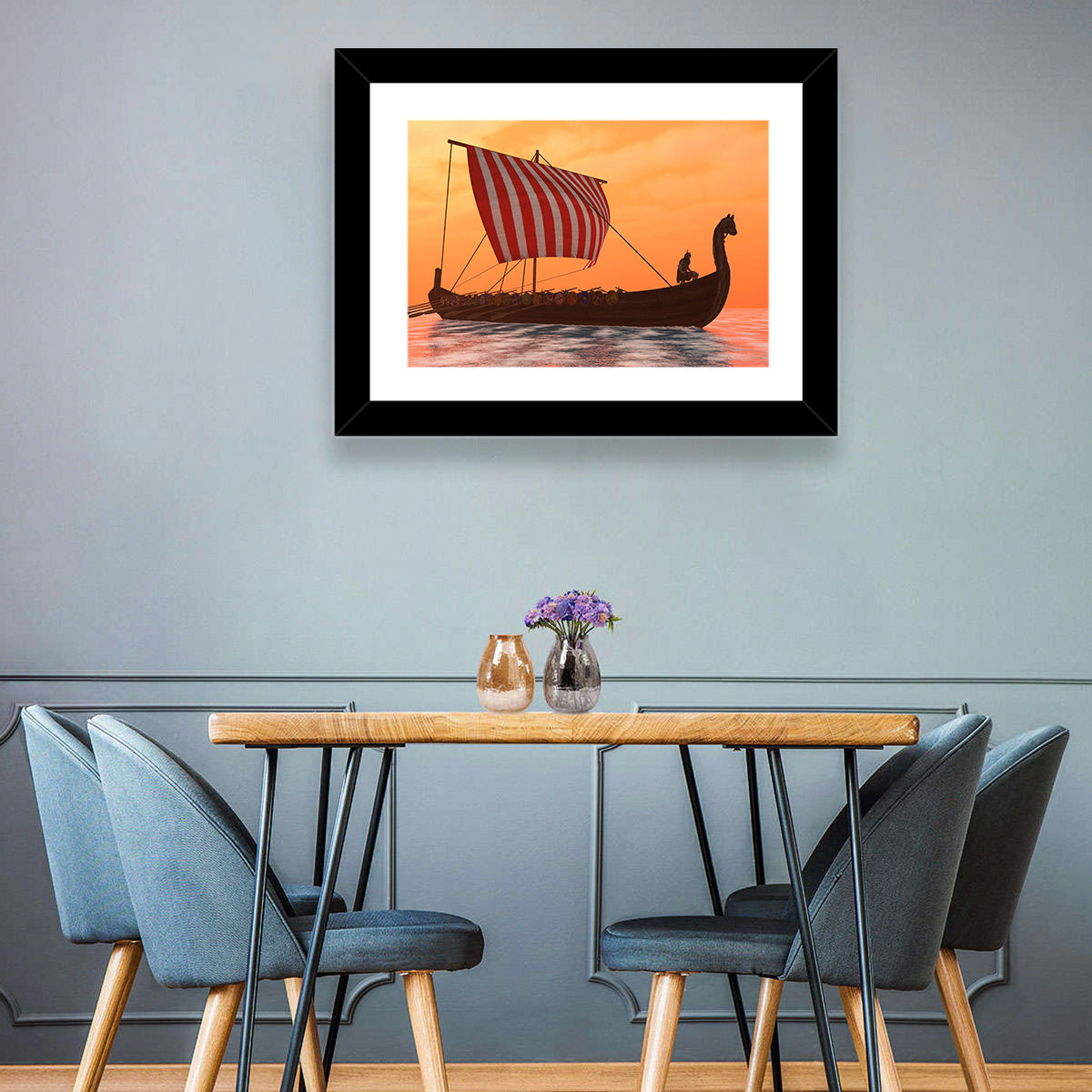 Viking Longboat Wall Art
