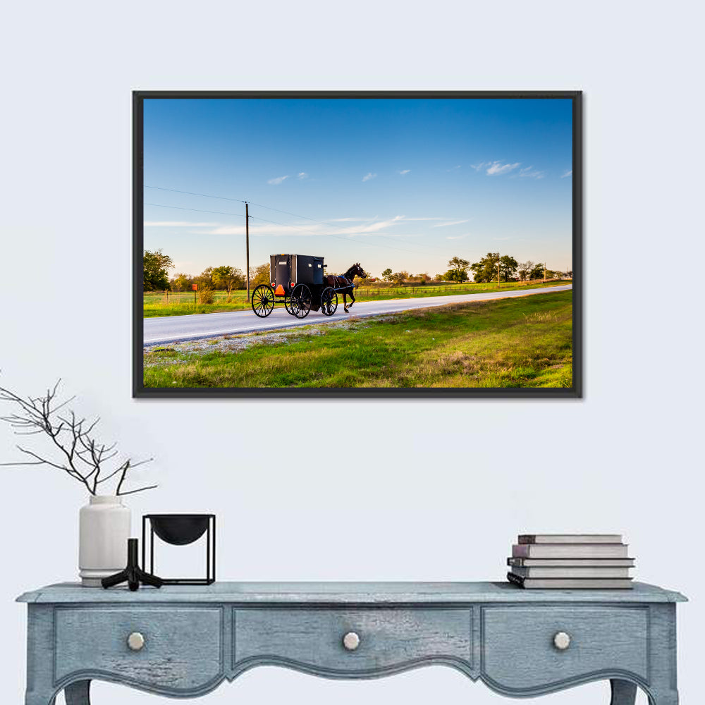 Horse and Buggy Amish Oklahoma Wall Art