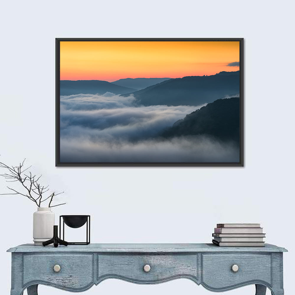 Foggy Mountains West Virginia Wall Art