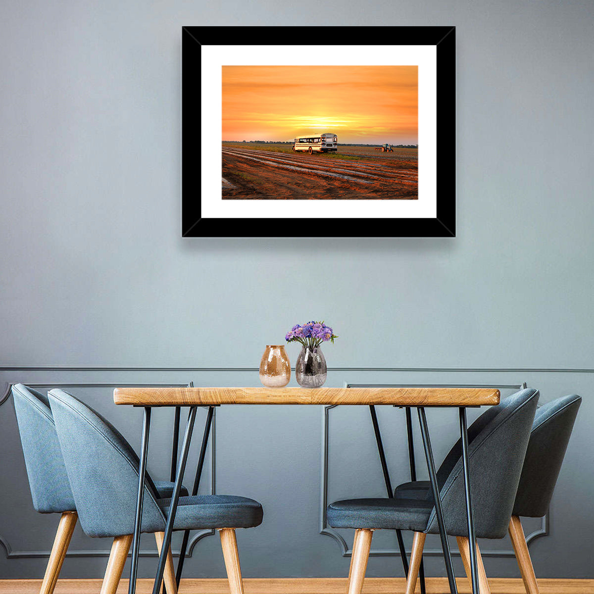 Farms Field Rural Indiana Wall Art