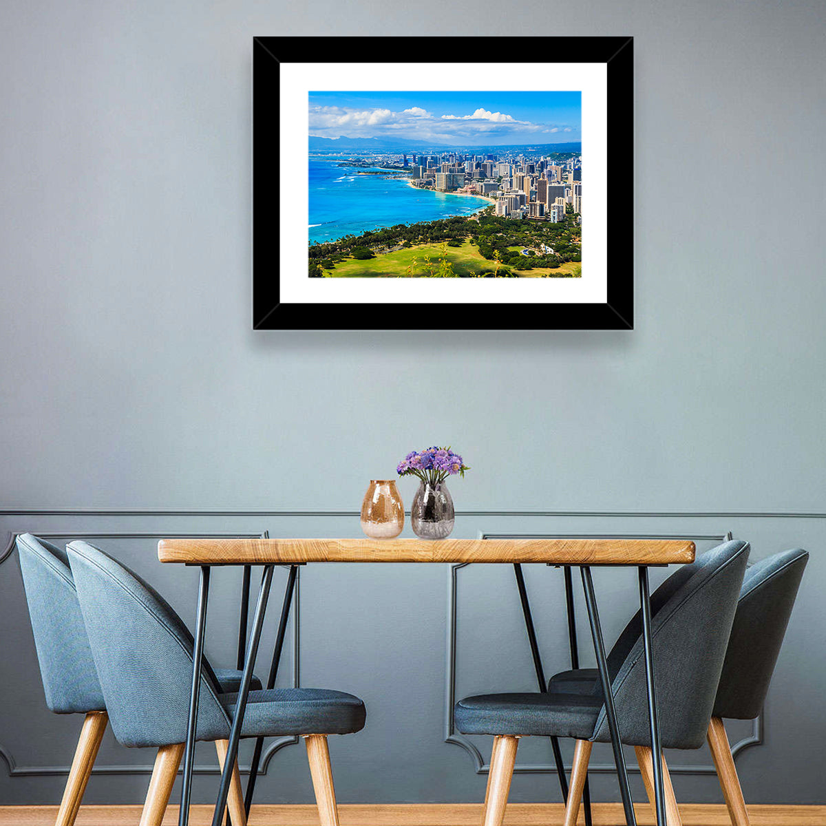 Honolulu Skyline Wall Art