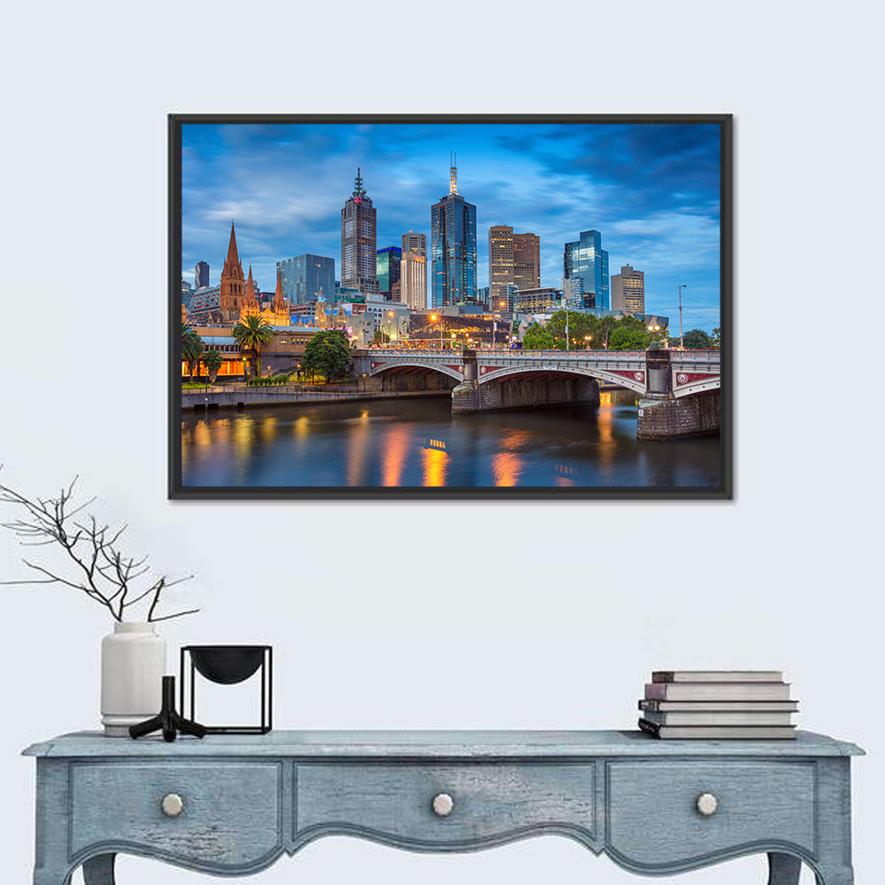 Melbourne City Skyline Wall Art