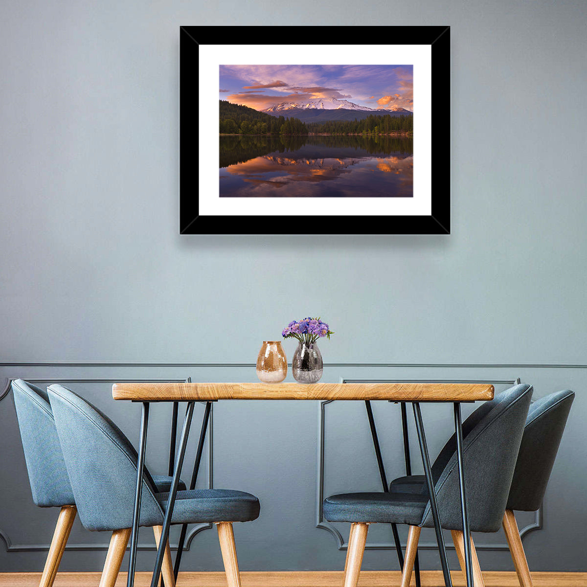 Mt Shasta from Siskiyou Lake Wall Art