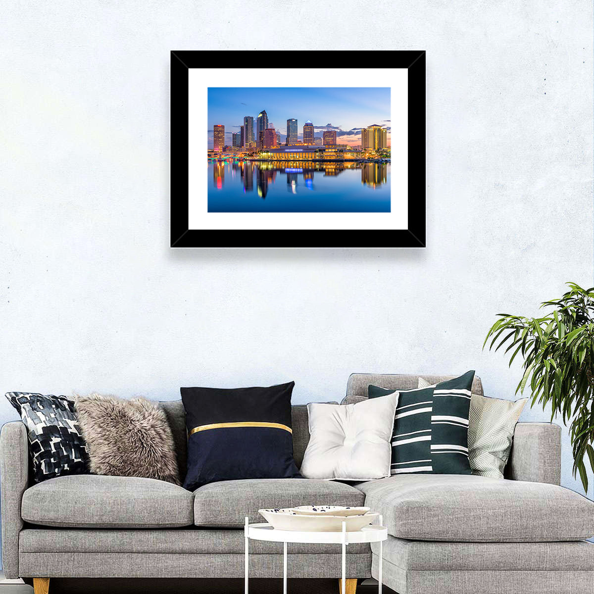 Tampa Downtown Skyline Wall Art