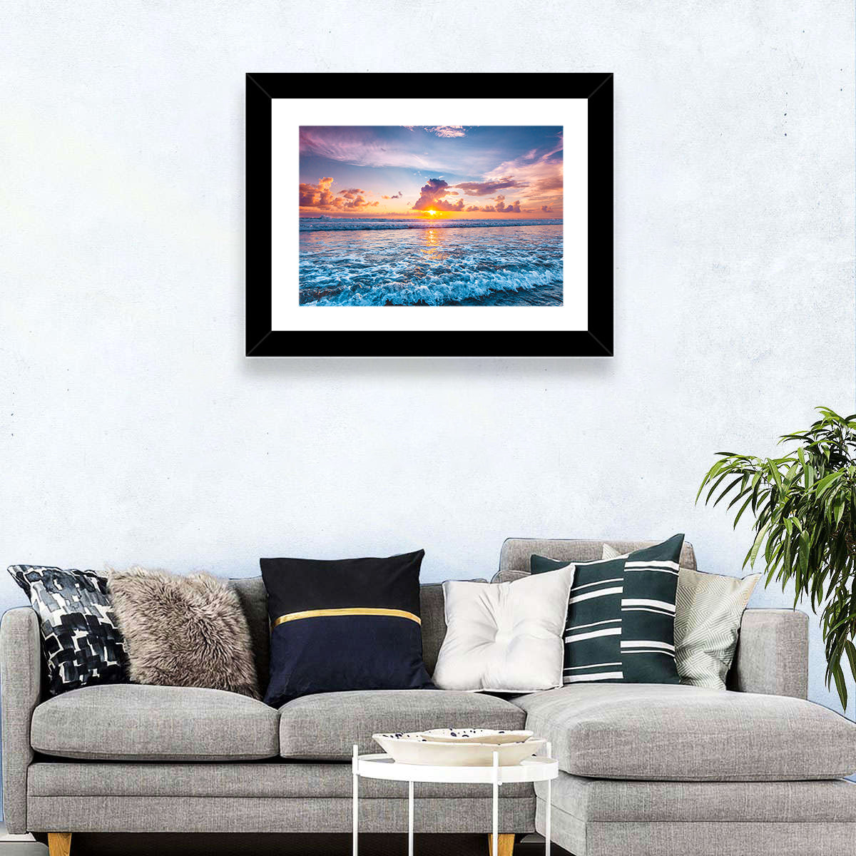Splashing Ocean Wave Wall Art