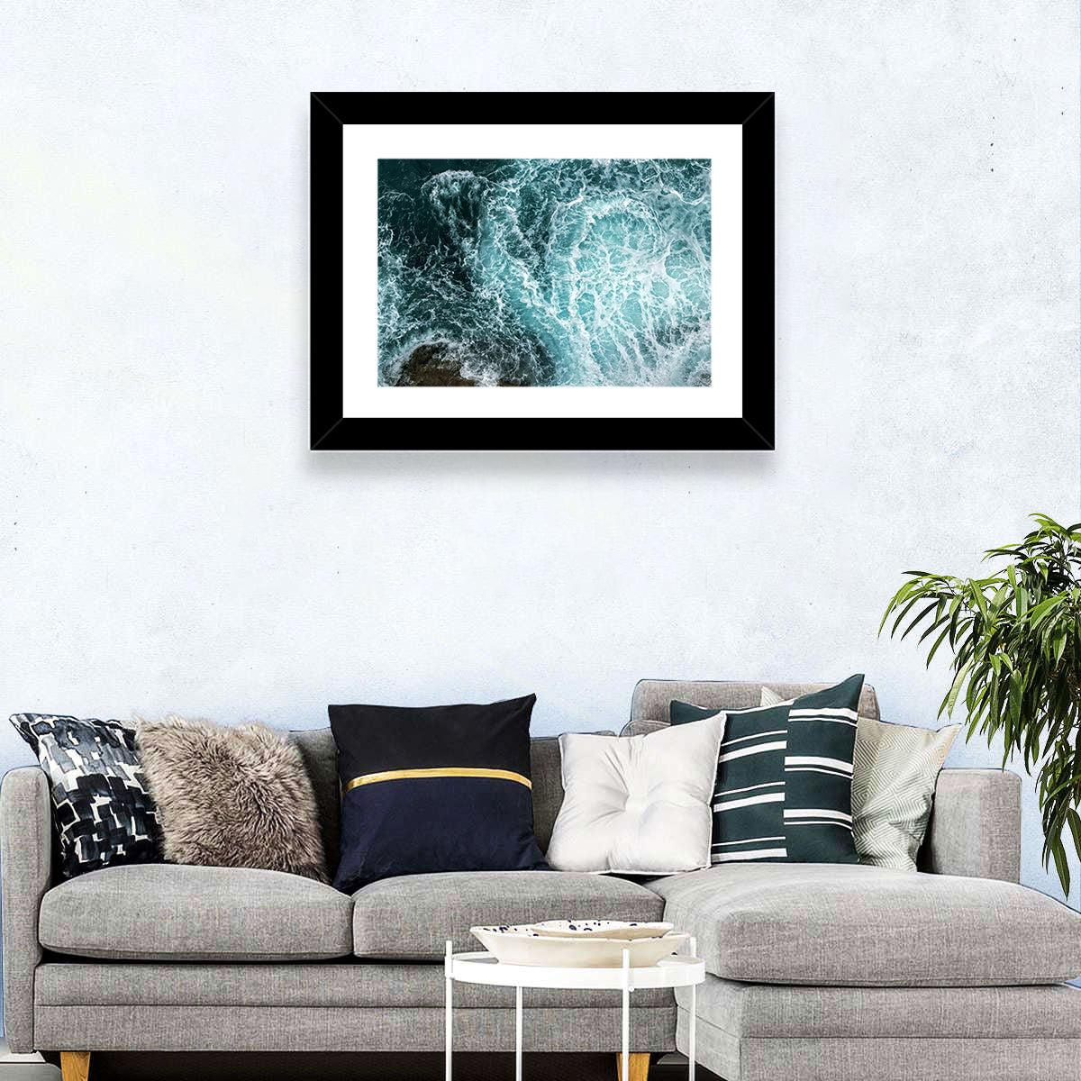 Ocean Waves Splash Wall Art