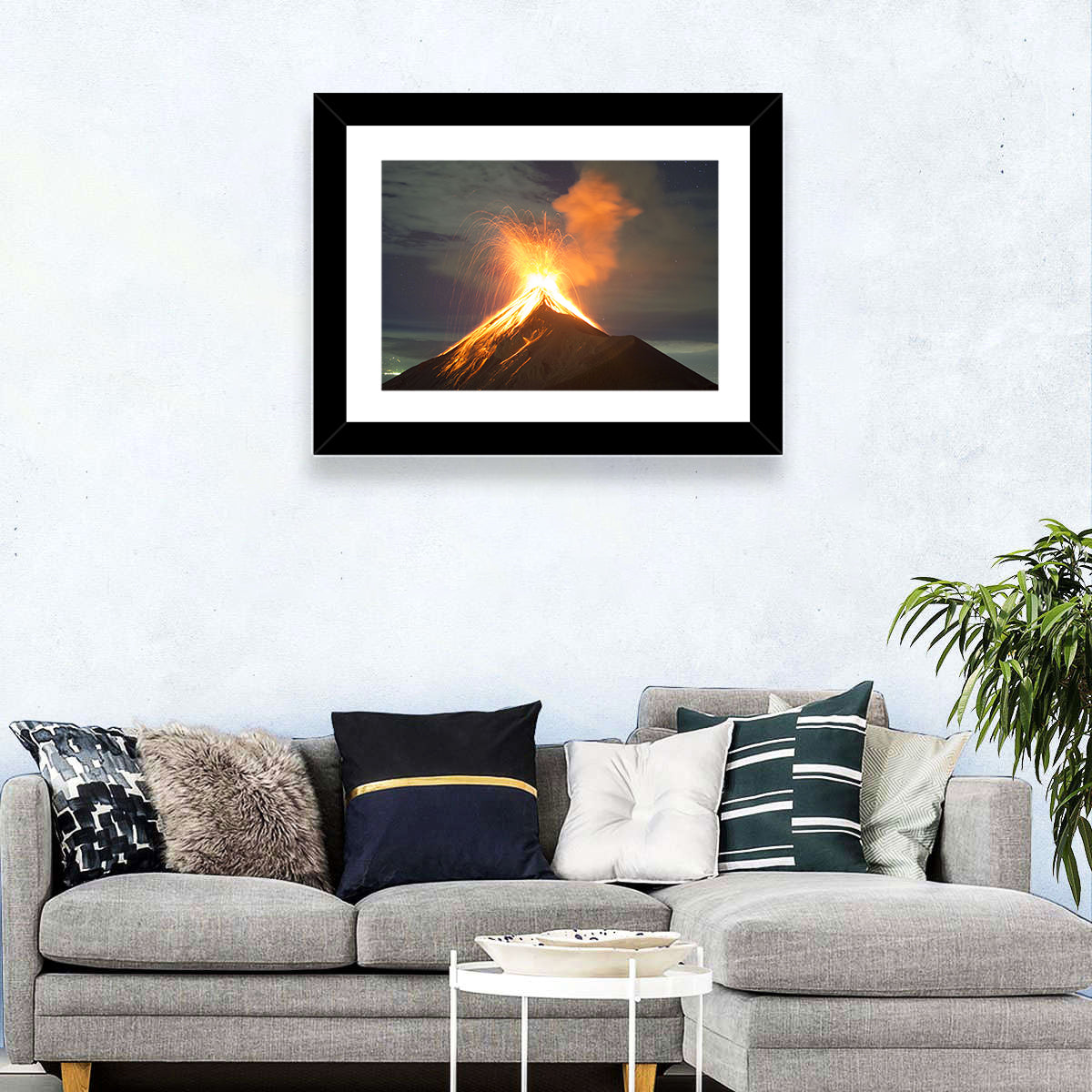 Volcano Explosion Wall Art