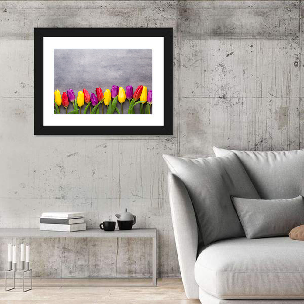 Multicolored Tulips Wall Art