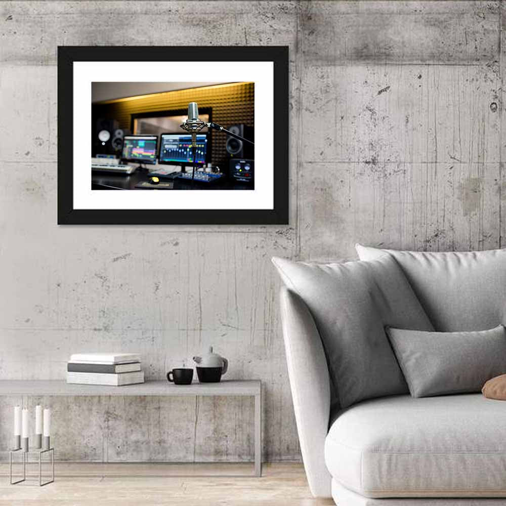Microphone In Recording Studio Wall Art