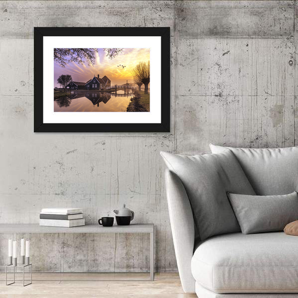 Dutch House Sunset Wall Art