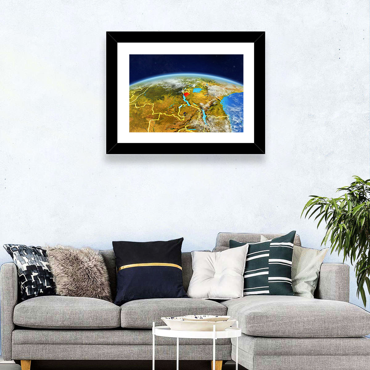 East Africa From Space Wall Art