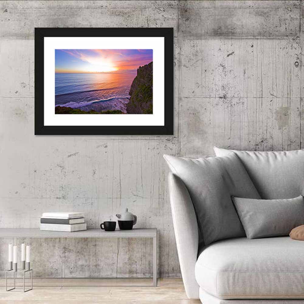 Sunset Over Ocean Wall Art