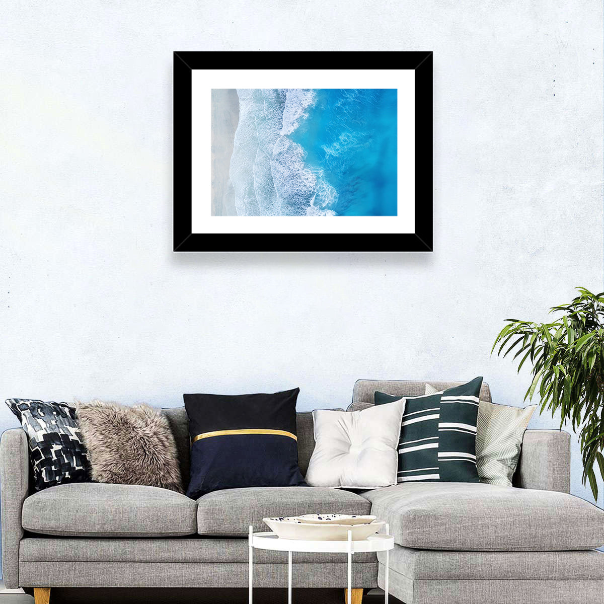 Beach Waves Aerial Wall Art