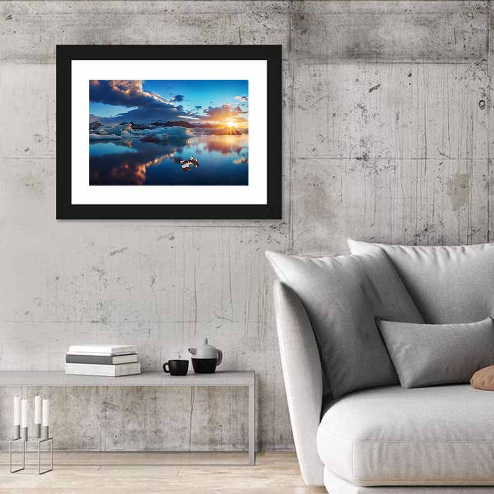 Jokulsarlon Lagoon Sunrise Wall Art