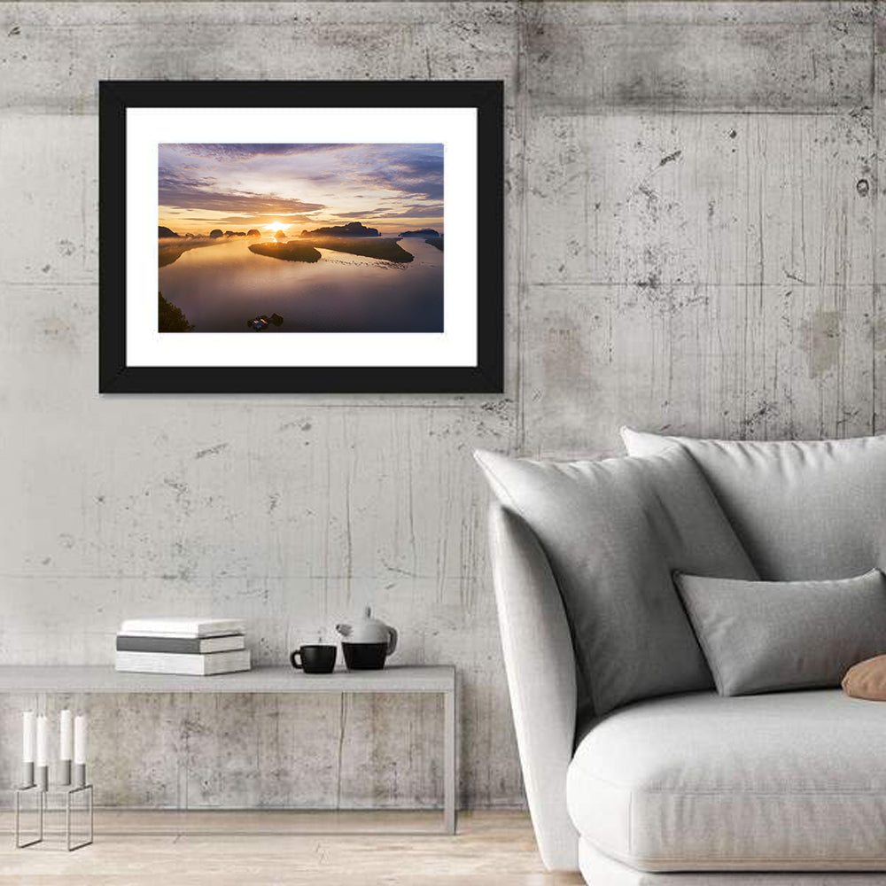 Thailand Mountains Sunrise Wall Art
