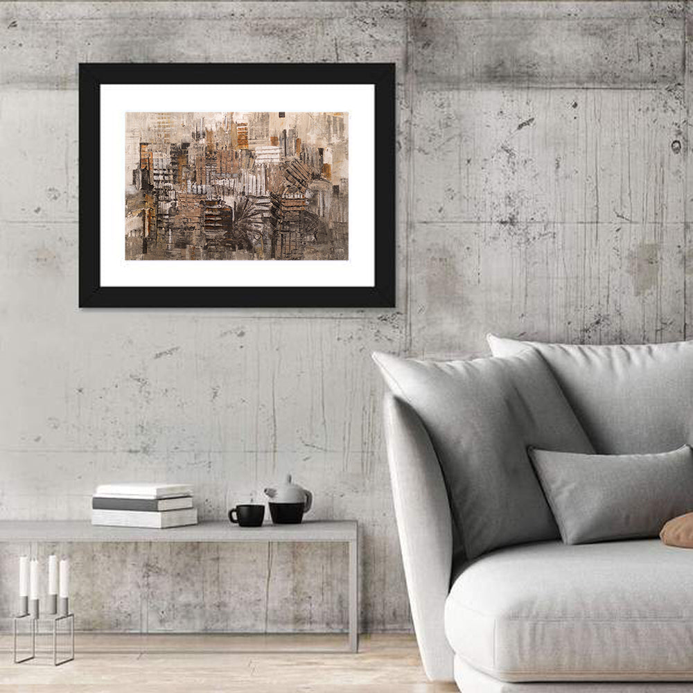 Skyline Strokes Abstract Pattern Wall Art