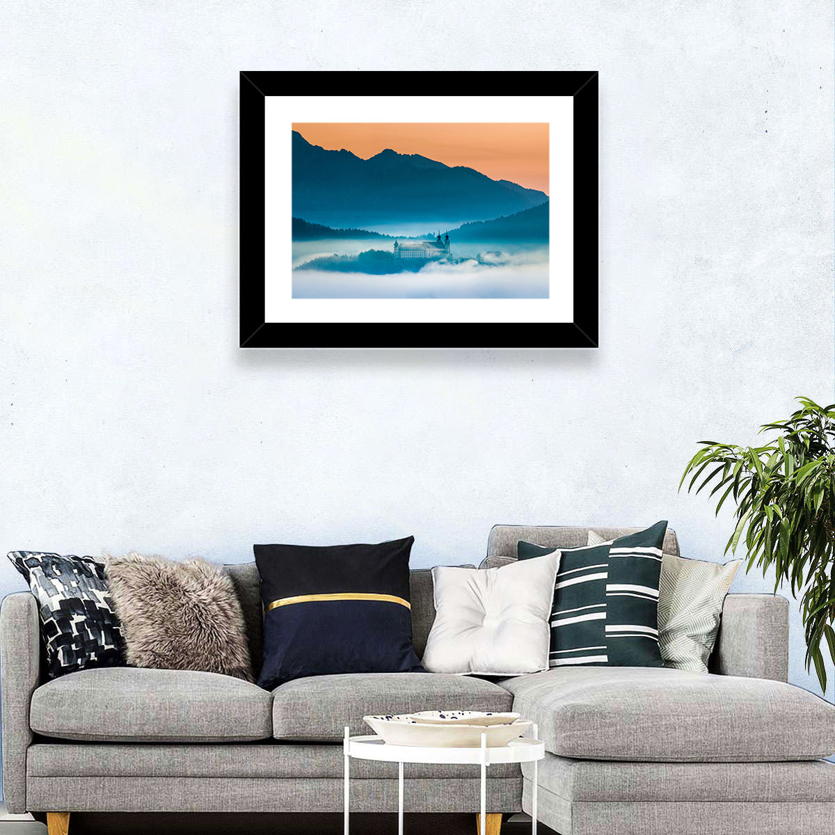 Foggy Mountain Church Wall Art