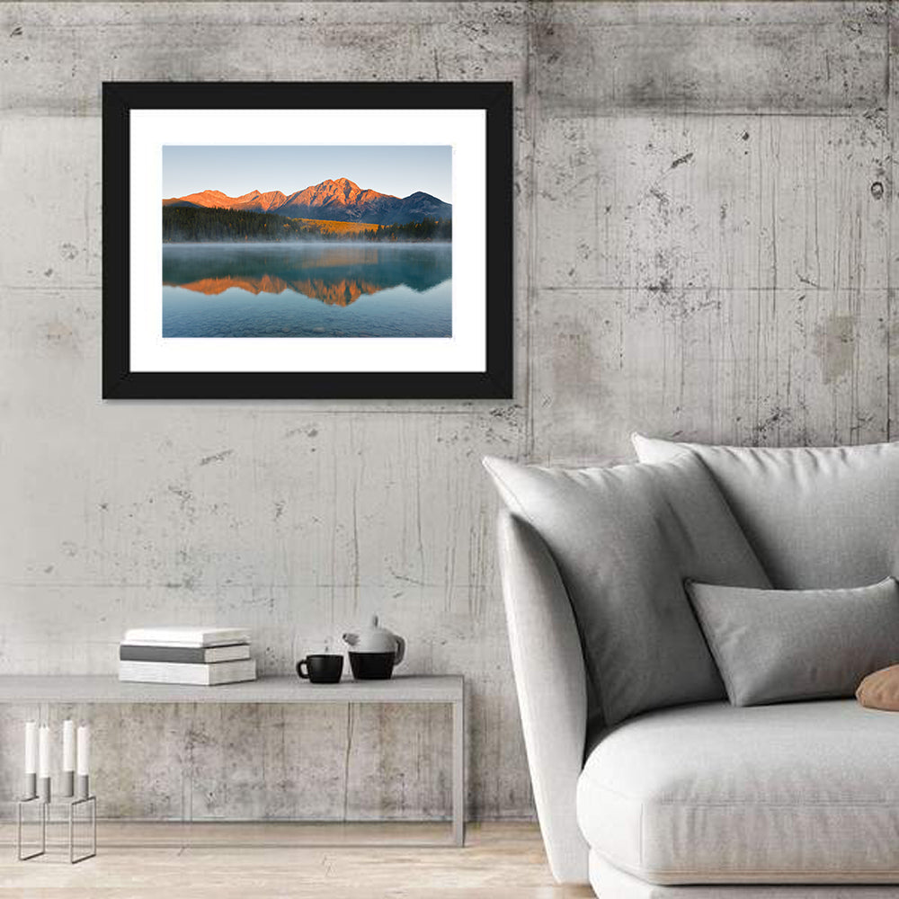 Patricia Lake and Mount Pyramid Wall Art