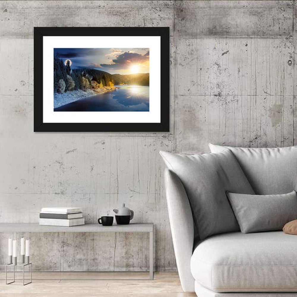 Autumn Mountain Lake Wall Art