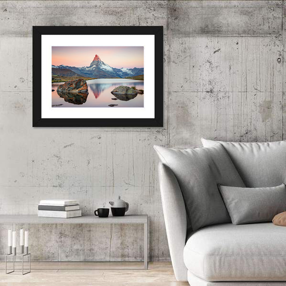 Matterhorn From Lake Stellisee Wall Art