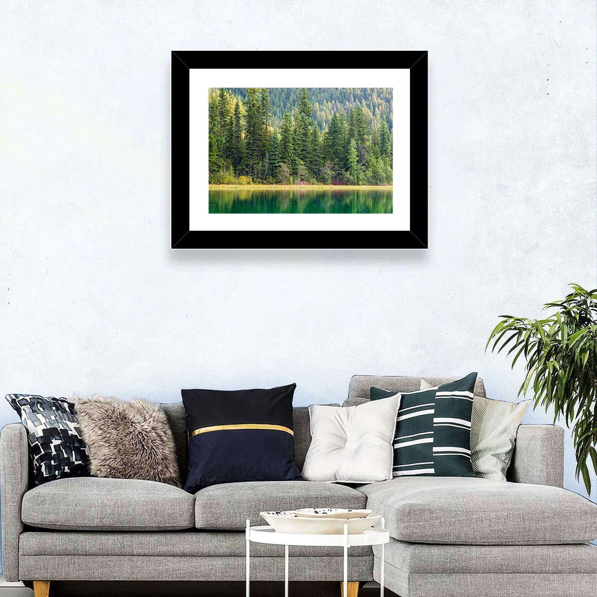 Tranquil Forest Lake Wall Art