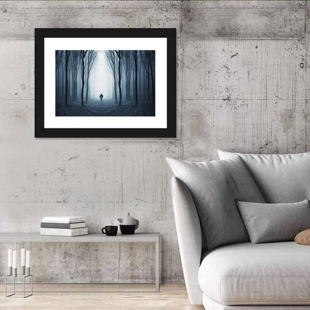 Man & Creepy Forest Wall Art