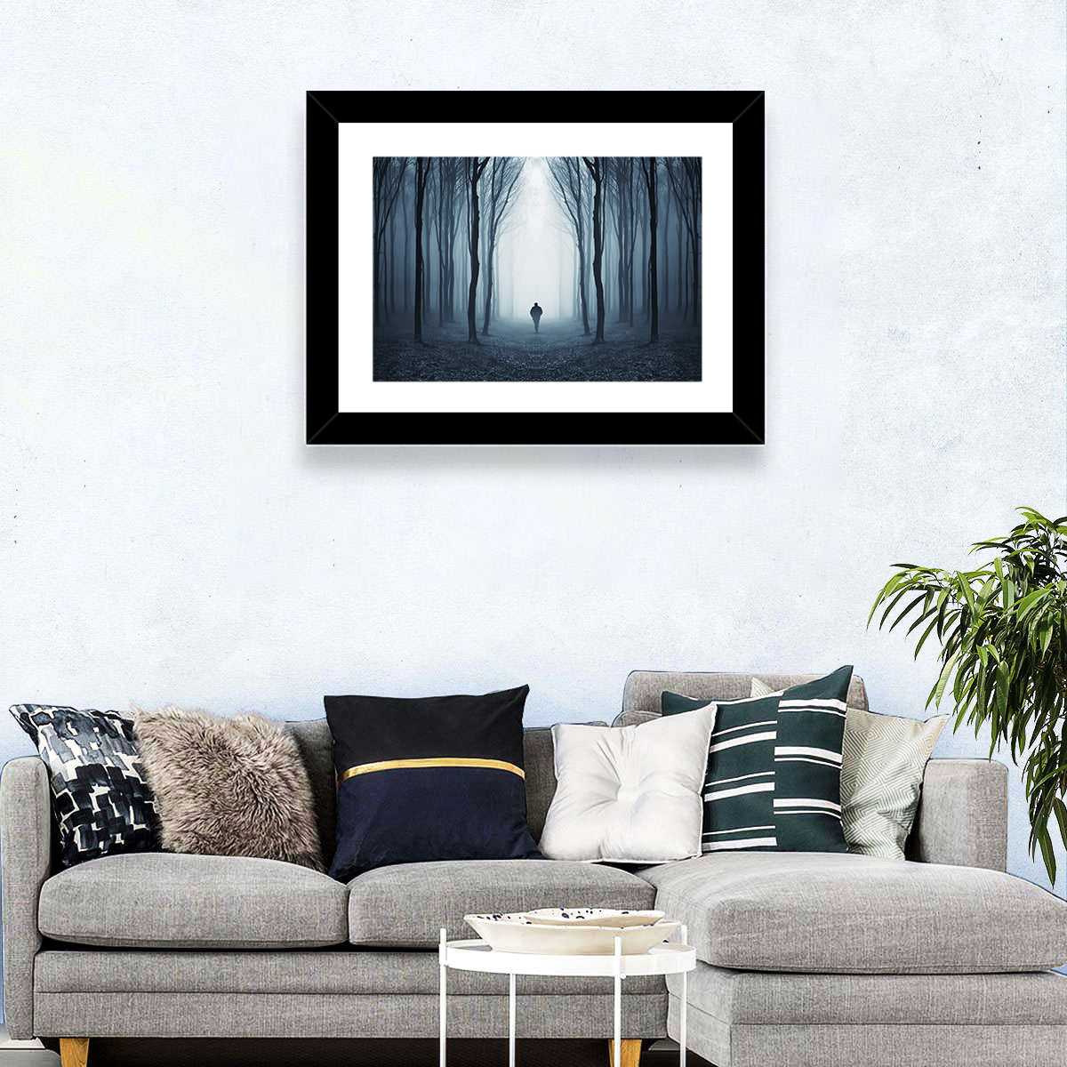 Man & Creepy Forest Wall Art