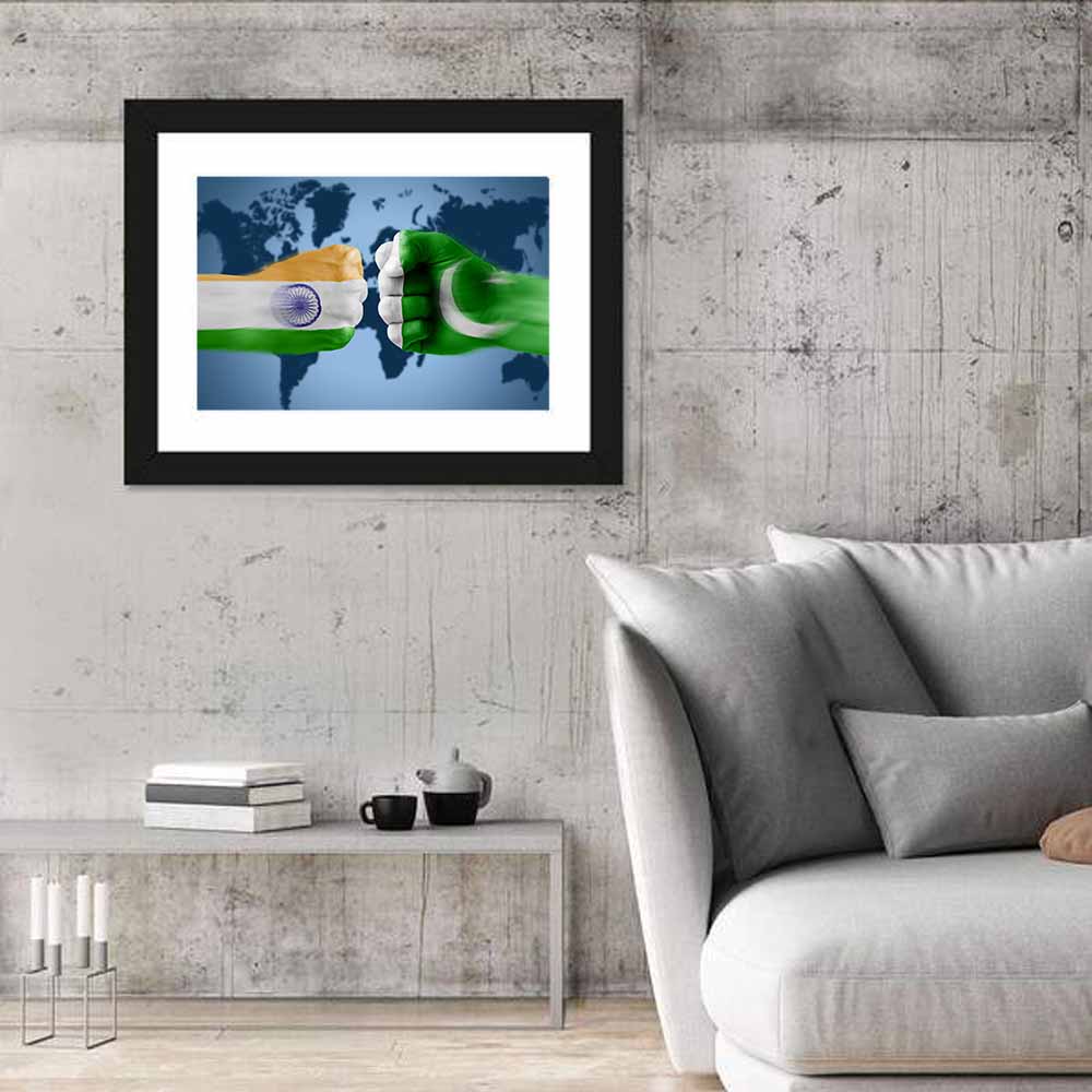 Arch Rivals India & Pakistan Fight Concept Wall Art